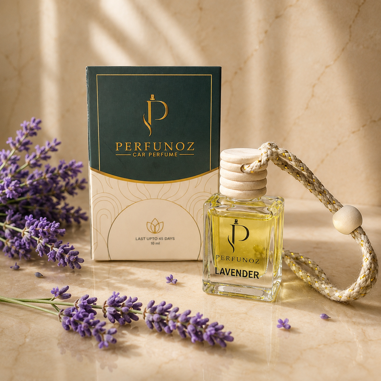 Perfunoz Lavender bottle and premium packaging